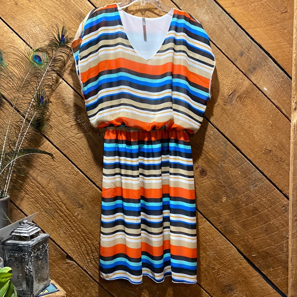 Multi color sleeveless dress